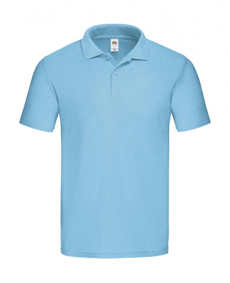 polo pubblicitaria in cotone 320-azzurra 062553417 VAR07