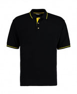 polo stampata in cotone 147-nera 062556987 VAR09