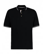 polo stampata in cotone 150-nera 062556987 VAR10