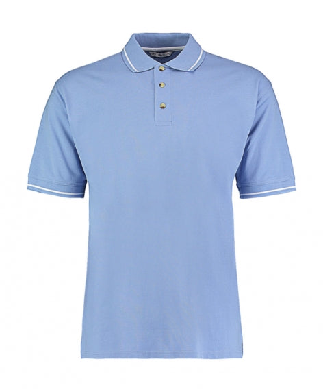 polo con logo in cotone 359-blu 062556987 VAR03