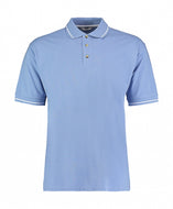 polo con logo in cotone 359-blu 062556987 VAR03