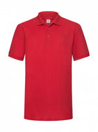 polo con logo in poliestere 400-rossa 062561917 VAR04