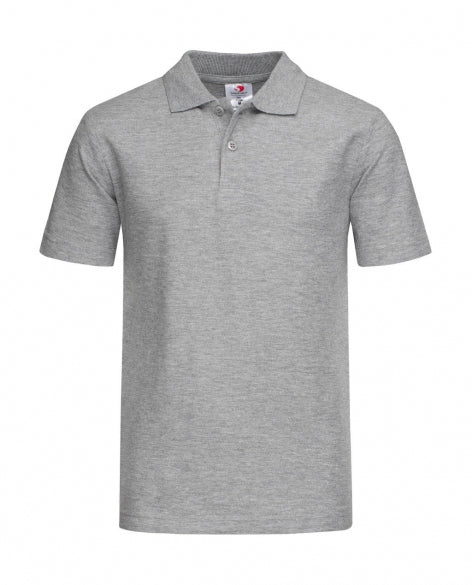 polo con logo in cotone 123-grigia 062563685 VAR01