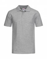 polo con logo in cotone 123-grigia 062563685 VAR01