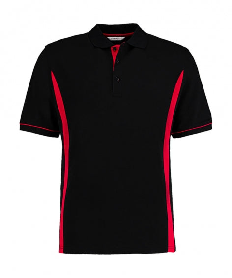 polo stampata in cotone 154-nera 062580787 VAR03