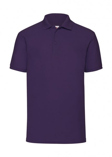 polo con logo in poliestere 349-viola 062616317 VAR12