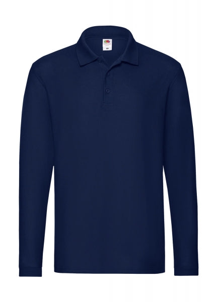 polo con logo in cotone 200-blu 062621417 VAR07