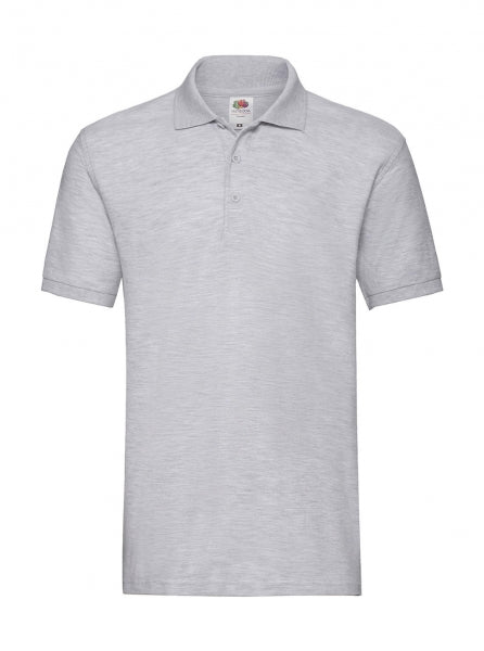 polo con logo in cotone 703-grigia 062636717 VAR04