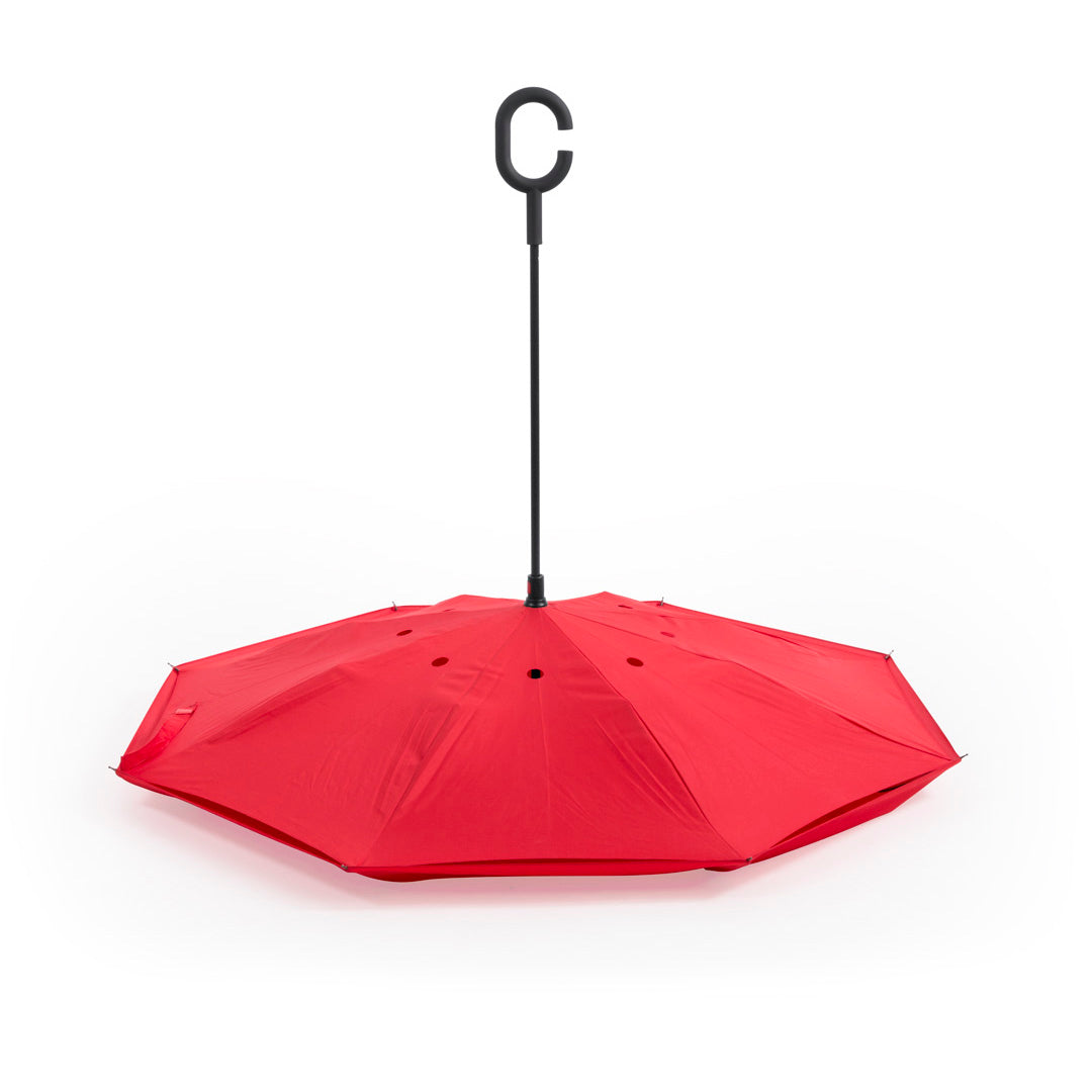 Carica l&#39;immagine nel visualizzatore di Gallery, ombrello stampato in pongee rosso 0394384 DET03
