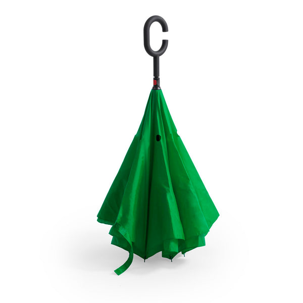 ombrello stampato in pongee verde 0394384 VAR04