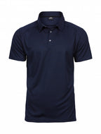 polo con logo in poliestere 200-blu 062673318 VAR03