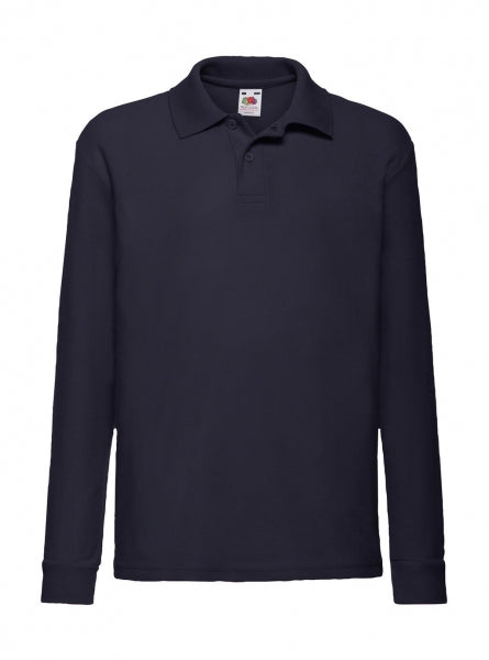 polo con logo in poliestere 202-blu 062682617 VAR07