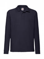 polo con logo in poliestere 202-blu 062682617 VAR07