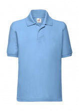 Carica l'immagine nel visualizzatore di Gallery, polo con logo in poliestere 320-azzurra 062699617 VAR06
