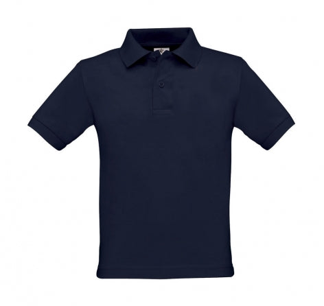 polo con logo in cotone 200-blu 062700314 VAR10