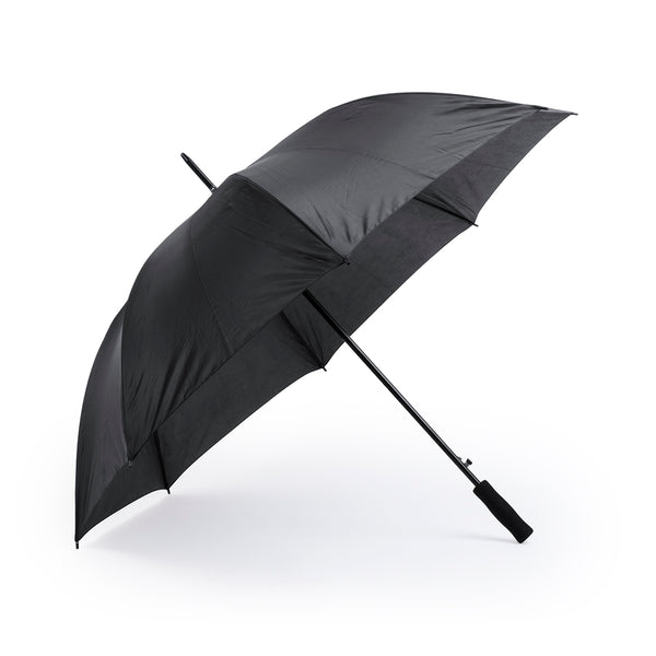 Carica l&#39;immagine nel visualizzatore di Gallery, ombrello automatico promozionale in poliestere nero 03103785 DET04
