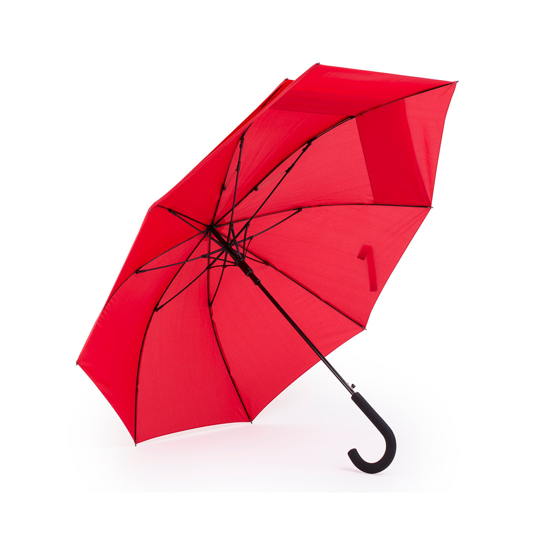 Carica l&#39;immagine nel visualizzatore di Gallery, ombrello pubblicitario in pongee rosso 03104635 DET04
