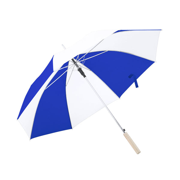 ombrello automatico promozionale in nylon bianco-blu 03109038 VAR06