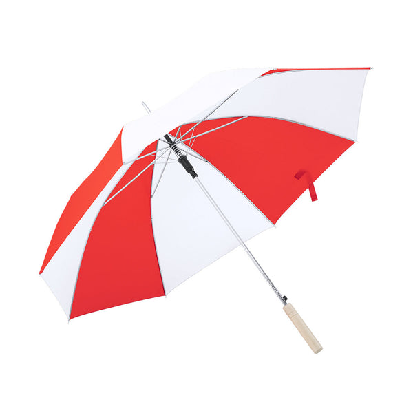 ombrello personalizzato in nylon bianco-rosso 03109038 VAR03