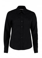 camicia con logo in cotone 101-nera 062893587 VAR05