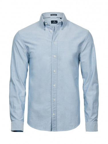 camicia con logo in cotone 321-azzurra 062896018 VAR03