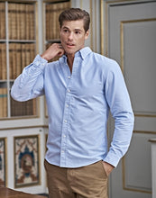 Carica l&#39;immagine nel visualizzatore di Gallery, camicia con logo in cotone 321-azzurra 062896018 DET04
