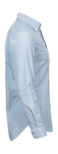 Carica l&#39;immagine nel visualizzatore di Gallery, camicia con logo in cotone 321-azzurra 062896018 DET04
