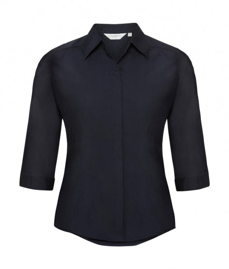 camicia con logo in poliestere 201-blu 062958000 VAR03
