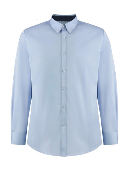 camicia stampata in cotone 363-blu 063043187 VAR05
