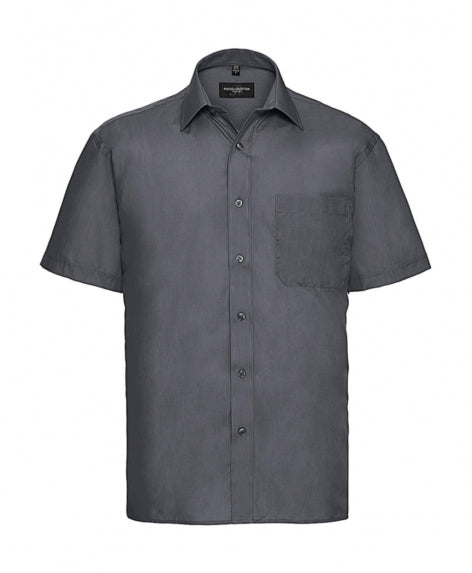 camicia con logo in poliestere 127-grigia 063046400 VAR08