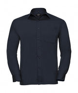 camicia stampata in poliestere 201-blu 063049800 VAR09