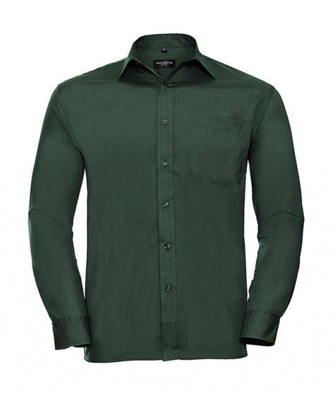 camicia con logo in poliestere 540-verde 063049800 VAR10