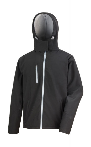 softshell con logo in poliestere 151-nero 063106461 VAR04