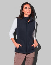 Carica l&#39;immagine nel visualizzatore di Gallery, gilet in pile con logo in poliestere 203-blu 063109385 DET04
