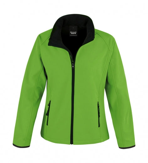 giacca softshell con logo in poliestere 554-verde-scuro 063142161 VAR01