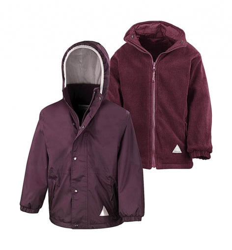 giacca stampata in poliestere 468-bordeaux 063162561 VAR05