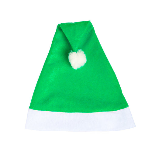 cappello natalizio personalizzabile in poliestere verde 03146574 VAR04