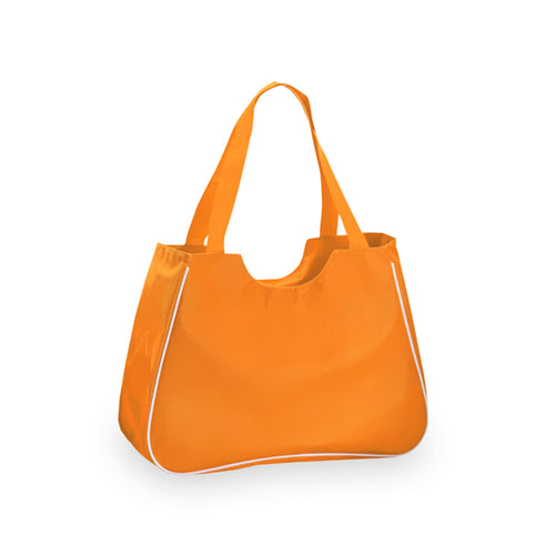 borsa spiaggia personalizzabile in poliestere arancione 03159528 VAR02