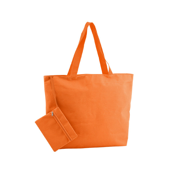 borsa mare personalizzabile in poliestere arancione 03169575 VAR03
