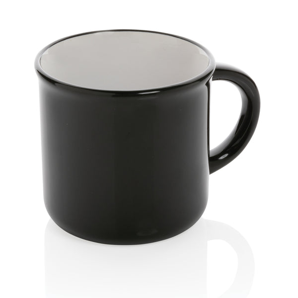 tazza stampata in ceramica nera-bianca 04737851 VAR01
