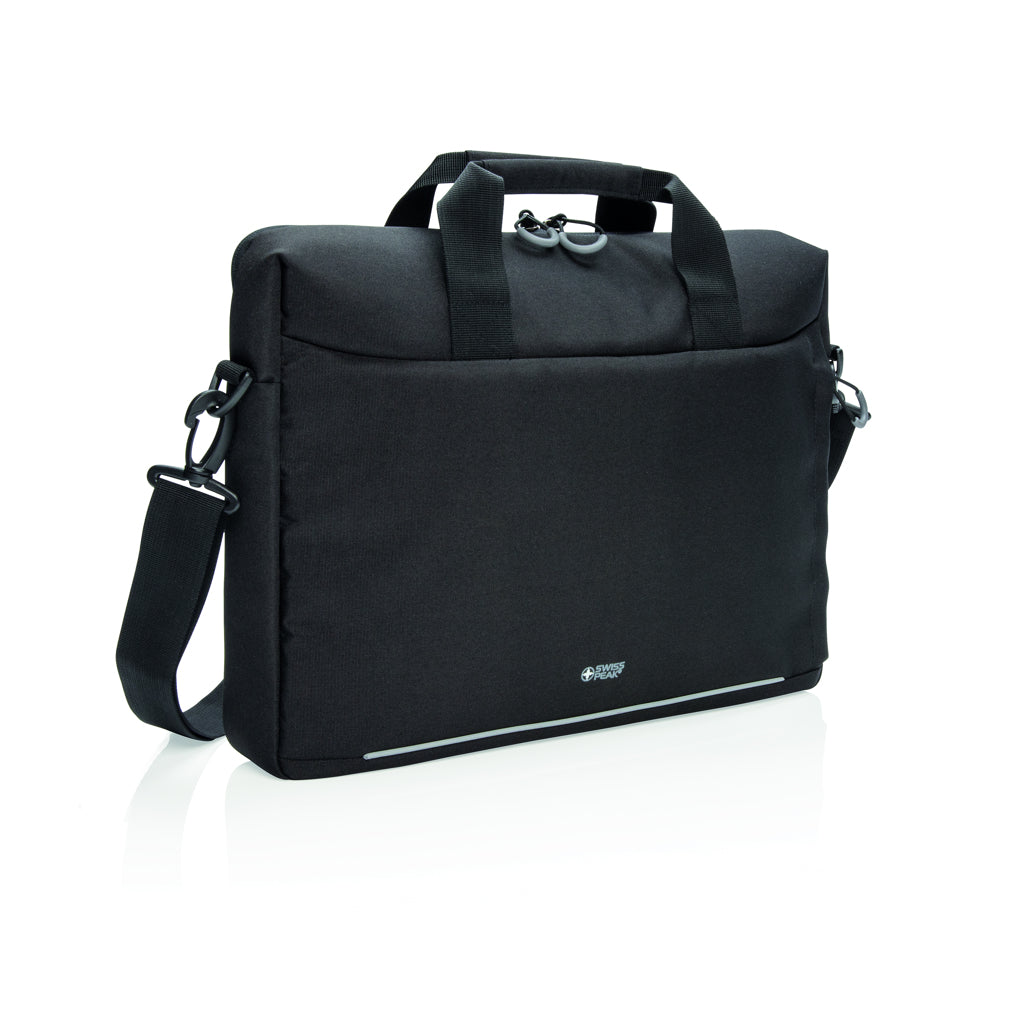 borsa porta pc personalizzabile in poliestere nera 041244995 VAR01