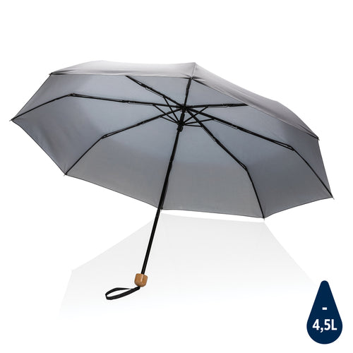 mini ombrello promozionale in rpet grigio 041445969 VAR01