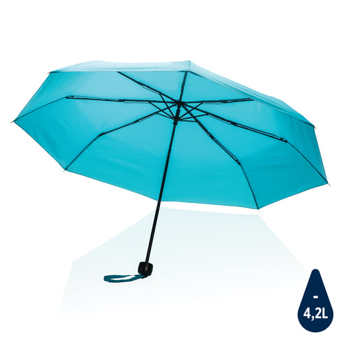 mini ombrello da personalizzare in rpet blu 041445986 VAR07