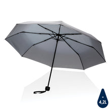 Carica l&#39;immagine nel visualizzatore di Gallery, ombrello tascabile promozionale in rpet grigio 041445986 VAR01

