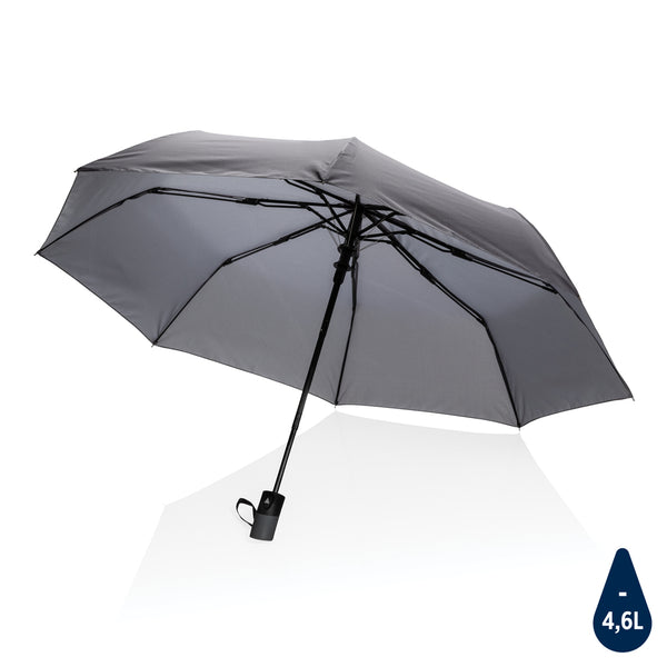 mini ombrello automatico personalizzabile in rpet grigio 041446003 VAR05