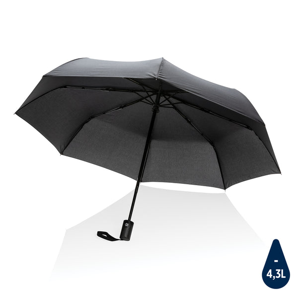 mini ombrello automatico stampato in rpet nero 041446020 VAR03