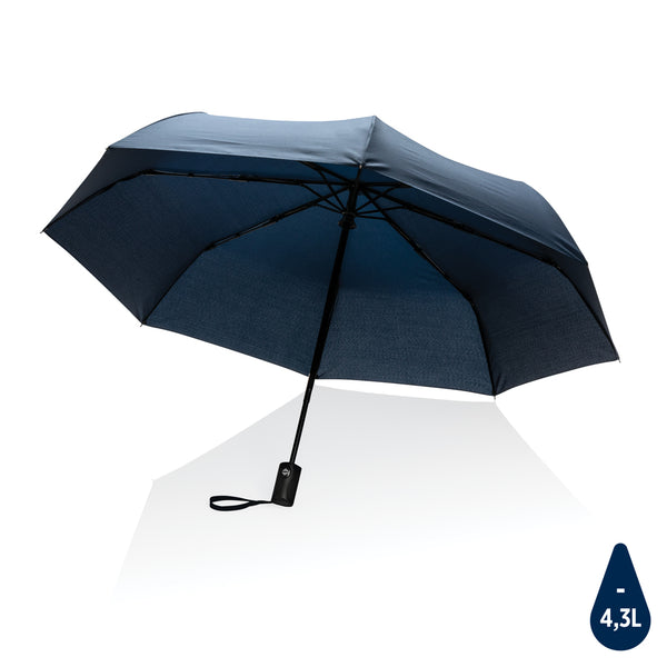 ombrello da borsetta con logo in rpet blu-navy 041446020 VAR05