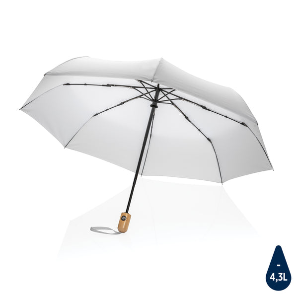 ombrello mini da personalizzare in rpet bianco 041446037 VAR04