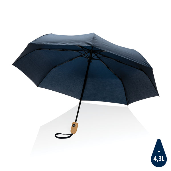 mini ombrello promozionale in rpet blu-navy 041446037 VAR01