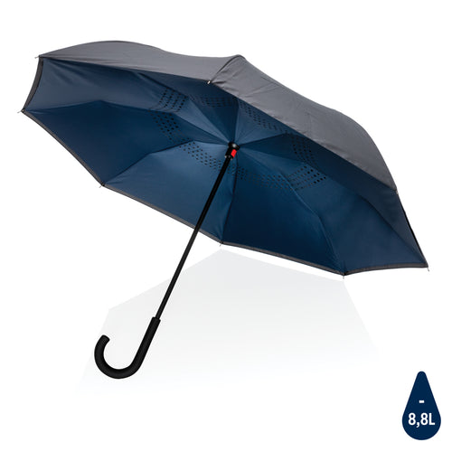 ombrello automatico stampato in rpet blu-navy 041446071 VAR02
